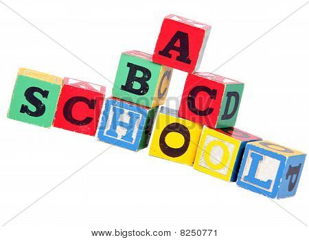 Childrens Building Blocks Isolated On White