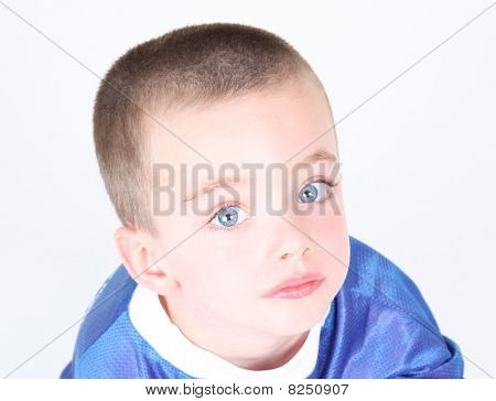 Close-up Portrait Of Young Preschool Boy