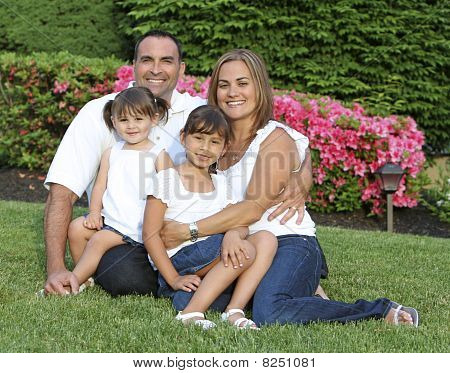 Good looking family outdoor portait
