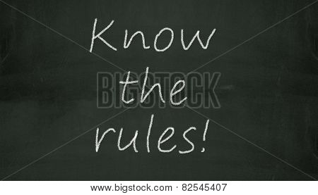 Chalkboard Know The Rules Illustration