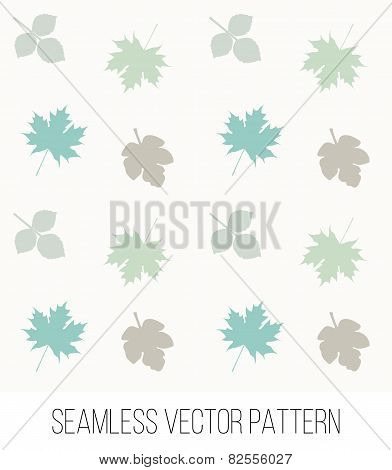 Seamless Leaf Background Vector Pattern