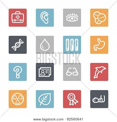 Medicine web icons set