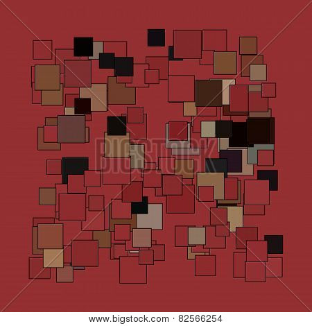 Abstract Broad Strokes Red And Black