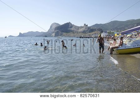 Attraction - Water Bikes In Sudak In The Crimea