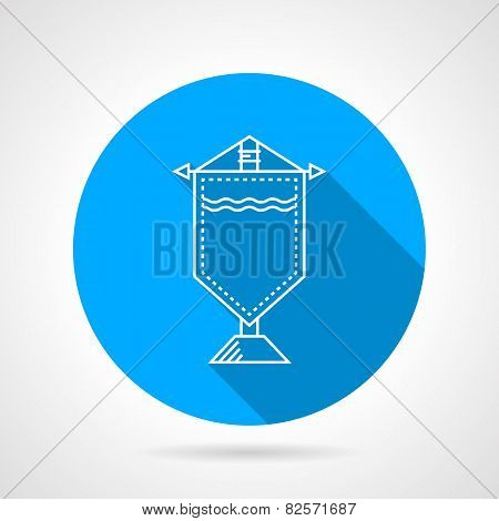 Round vector icon for souvenir pennon