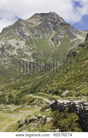 Madesimo Valley Floor, Natural And Peaceful Landscape In The Summer Season