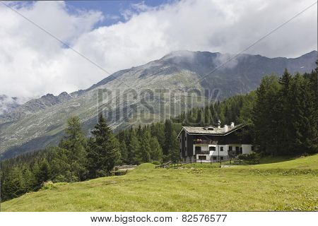 Mountain Landscape Overview In The Summer In Madesimo