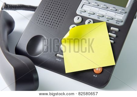 Blank Note Pad On Telephone
