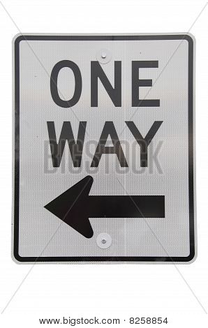 isoliert one-way-Zeichen