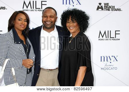 LOS ANGELES - FEB 6:  Heather Lowery, Guest, Sonja Norwood at the MILF (Moms I like To Follow) Celebration Of Entertainment at a SLS Hotel on February 6, 2015 in Beverly Hills, CA