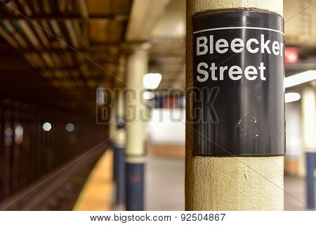 Bleecker Street Subway Station - New York City
