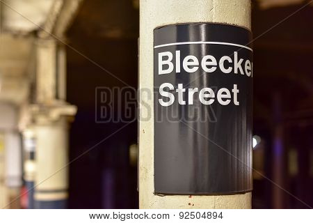 Bleecker Street Subway Station - New York City