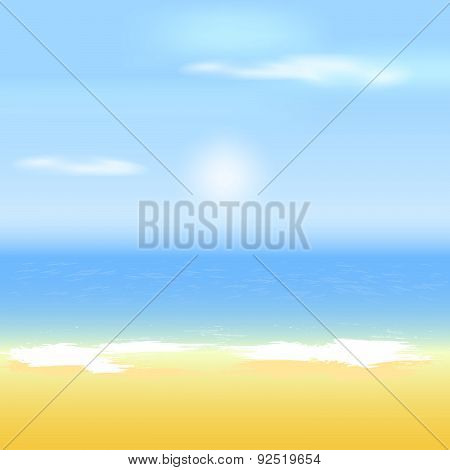 Summer template, beach, sea and sun
