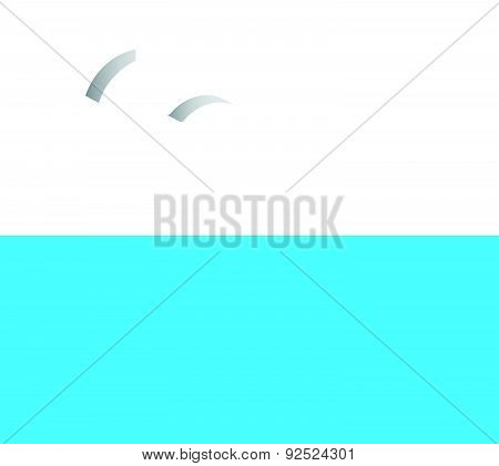 Upload, Download Buttons, Icons With Clouds. Vector.