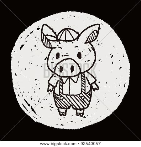 Three Little Pigs Doodle