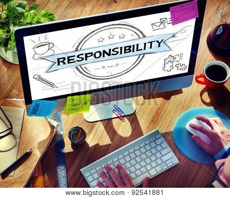 Responsibility Reliability Trust Liability Trustworthy Concept