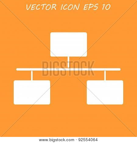 Local Area Network Icon. Flat