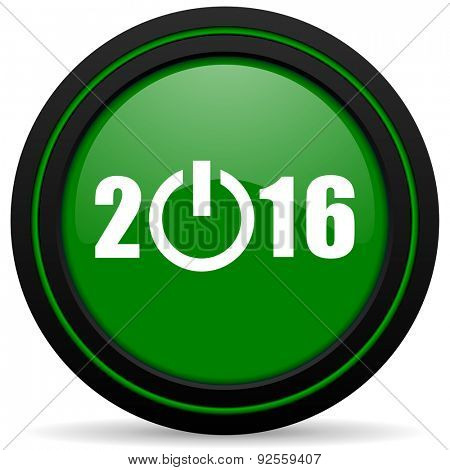 new year 2016 green icon new years symbol
