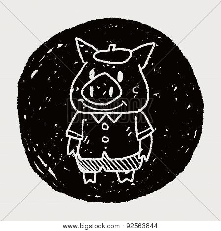 Three Little Pigs Doodle