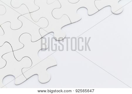 White puzzle on the table