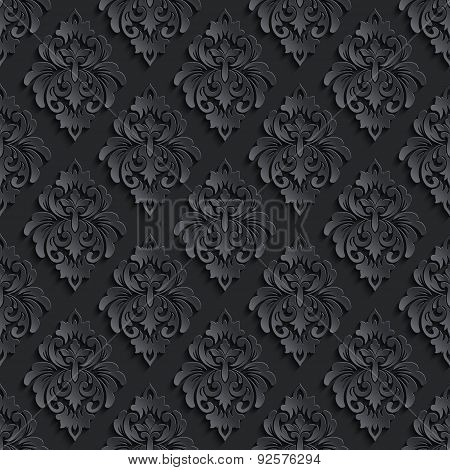 Vector damask seamless pattern background. Elegant luxury texture for wallpapers, backgrounds and pa