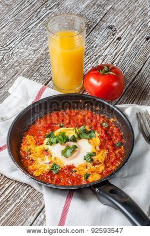 Shakshouka With Fried Egg.