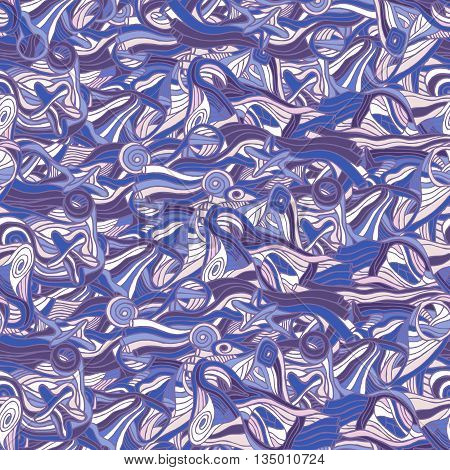 Abstract Hand-drawn Colorful Seamless Pattern.