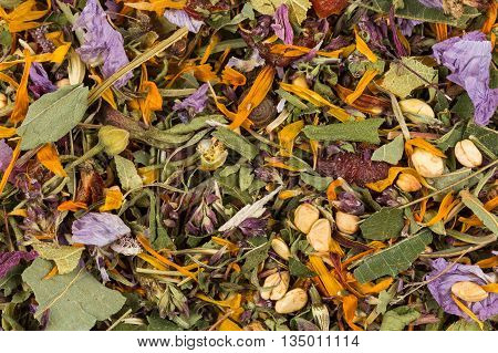 Dried Herbal Tea Leaves