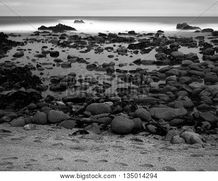 Soft focus slow shutter speed Asilomar State Marine Reserve California
