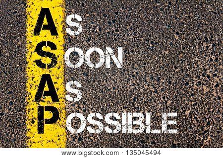 Concept Image Of Business Acronym Asap