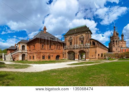 Cathedral on the historic street in Moscow Russia - Krutitskoe Compound