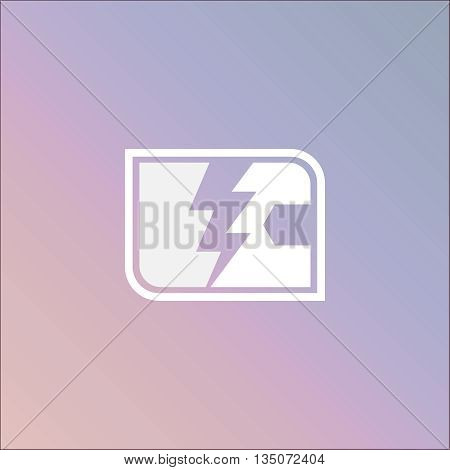 E-car logo eco car white serenity rose quartz