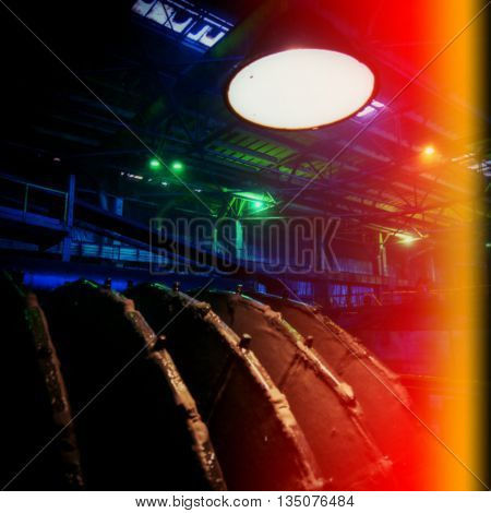blurred background industrial equipment mining and concentrating plant