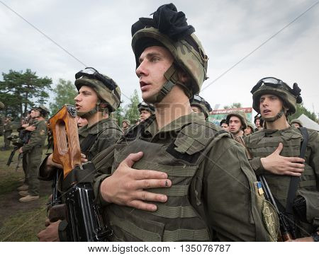Soldiers At Training Center Of National Guard Of Ukraine