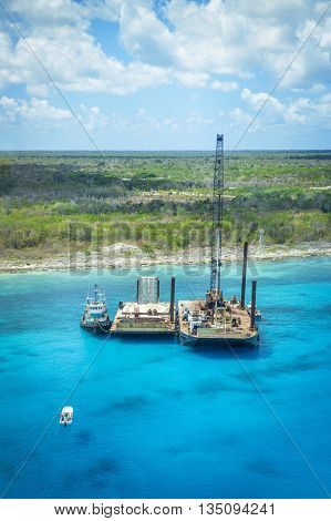 Drill on the sea near Cozumel Mexico