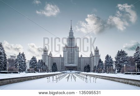Lomonosov Moscow State University building, Moscow, Russia