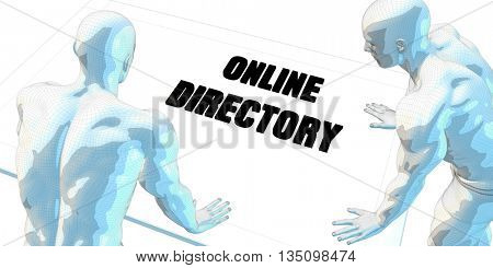 Online Directory Discussion and Business Meeting Concept Art 3D Illustration Render