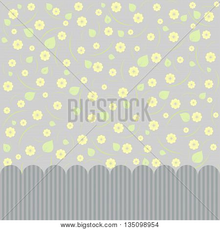 Greeting card design. Flloral background in pastel tones.