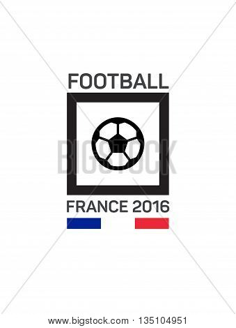 Football or soccer  logo. The concept of soccer logo, symbol, sign. French tricolor.
