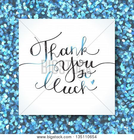 thank you so much, vector handwritten lettering