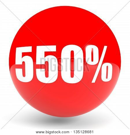 Discount 550 Percent Off. 3D Illustration.