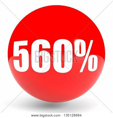 Discount 560 Percent Off. 3D Illustration.