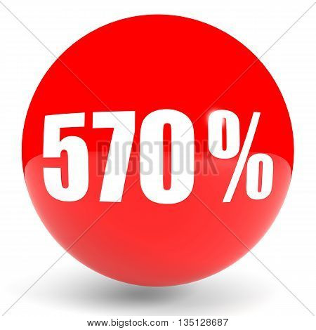Discount 570 Percent Off. 3D Illustration.