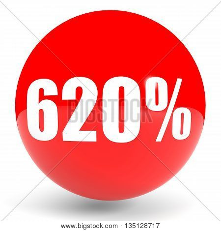 Discount 620 Percent Off. 3D Illustration.