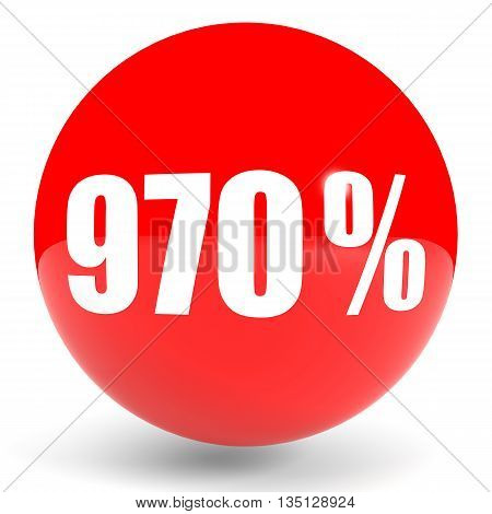 Discount 970 Percent Off. 3D Illustration.