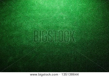Artificial Turf. Studio Shot. Green Background. Copy Space.