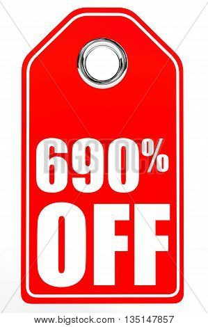Discount 690 Percent Off. 3D Illustration.