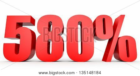 Discount 580 Percent Off. 3D Illustration.