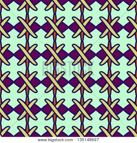 Line and cross seamless pattern. Fashion graphic background design. Modern geometric stylish abstract texture. Colorful template for prints textiles wrapping wallpaper website VECTOR illustration