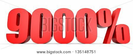 Discount 9000 Percent Off. 3D Illustration.